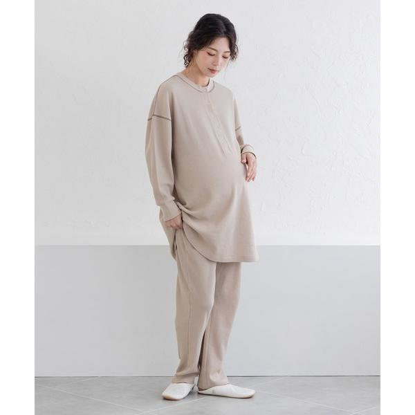 ZOZO問い合わせ番号:93013599ショップ:FELISSIMO，フェリシモブランド:フェリシモMama，フェリシモママ商品名:Ｍｏｒｅｄｄｅ　ワッフル素材のルームウェアセットカテゴリ:ママ＆ベビー>マタニティウェア/グッズブラン...