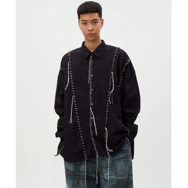 シャツ DISCOVERED DOCKING WIDE LOOPING SHIRTS メンズ