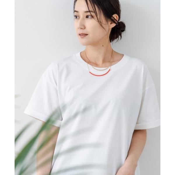 スマホショルダー tシャツ 半袖 「汗染みの目立ちにくいTシャツ ZEROSTAIN/ゼロステイン」ロールカフサイドスリットTシャツ 撥水・防汚加工 涼しい・透け…