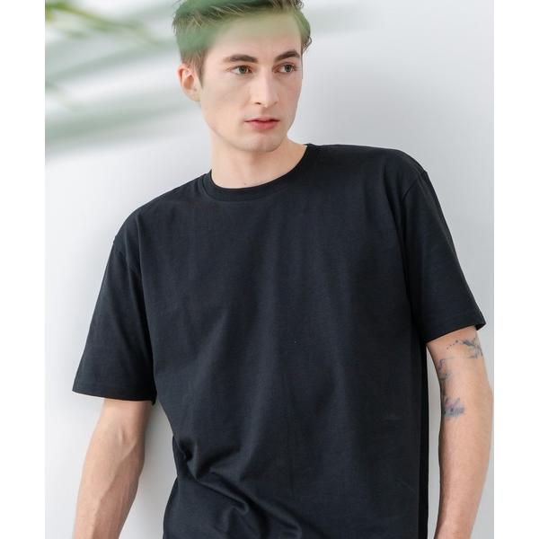 スマホショルダー tシャツ 速乾 「汗染みの目立ちにくいTシャツ ZEROSTAIN/ゼロステイン」クルーネックTシャツ 綿タッチ ヘビーウェイト感 防汚・撥水 吸…