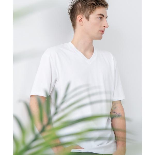 tシャツ 「汗染みの目立ちにくいTシャツ ZEROSTAIN/ゼロステイン」VネックTシャツ 防汚 ＵＶカット 綿タッチ・厚手 メンズ レディース