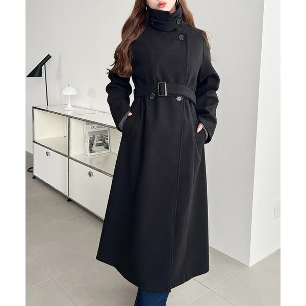 『タイムセール実施中』ZOZO問い合わせ番号:93046458ショップ:moment+，モーメントプラスブランド:moment+，モーメントプラス商品名:ニットモッサ2WAYアレンジカラーウエストシェイプフレアレディコート(ロングコート)カ...