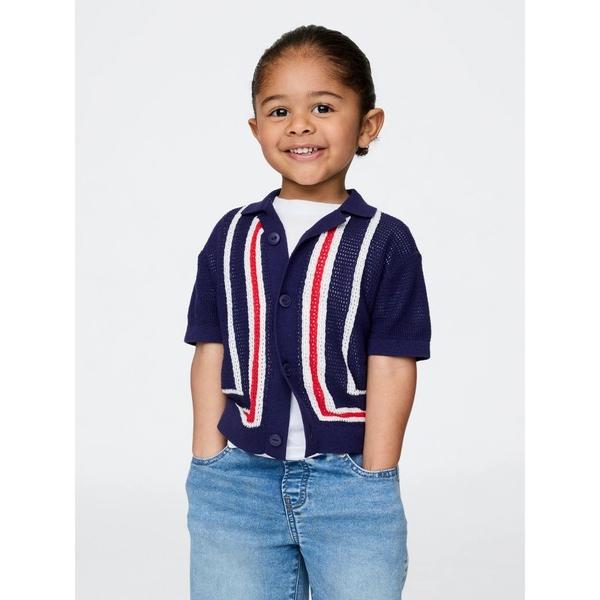 『セール実施中』ZOZO問い合わせ番号:93383584ショップ:GAP，ギャップブランド:GAP，ギャップ商品名:ボーダーストライプ ニットシャツ (幼児・ベビー)カテゴリ:トップス>ニット/セーターブランド品番:771211素材:...