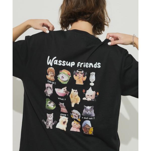 tシャツ 半袖 ネコフレンズTEE レディース