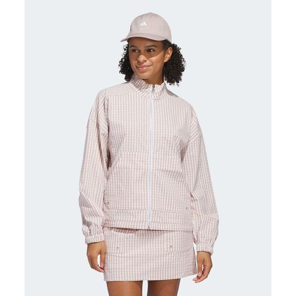 『セール実施中』ZOZO問い合わせ番号:93414879ショップ:adidas，アディダスブランド:adidas，アディダス，adidas Golf，アディダスゴルフ商品名:ギンガムチェック フルジップ 長袖ジャケット【adidas Gol...