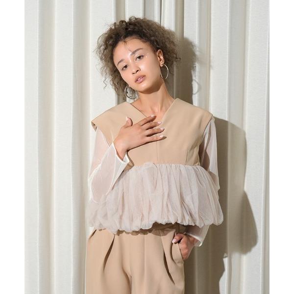 ZOZO問い合わせ番号:93451350ショップ:DONOBAN，ドノバンブランド:DONOBAN，ドノバン，ANDRESD，アンドレスド商品名:【ANDRESD】peplum tulle set up pants dress［ペプラムチュ...