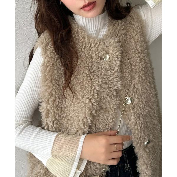 『セール実施中』ZOZO問い合わせ番号:93451495ショップ:Classical Elf，クラシカルエルフブランド:classicalelf，クラシカルエルフ商品名:もこもこ感が愛らしい♪暖か前後2wayプードルボアベストカテゴリ:トッ...