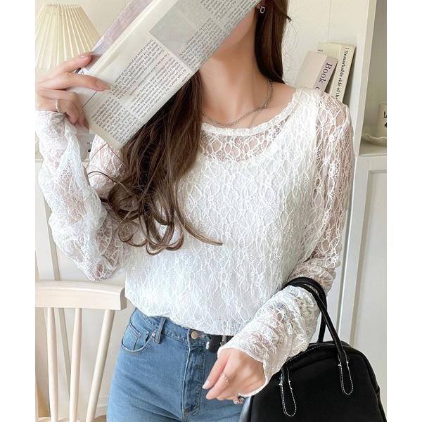 『タイムセール実施中』ZOZO問い合わせ番号:93451508ショップ:Classical Elf，クラシカルエルフブランド:classicalelf，クラシカルエルフ商品名:大人の上品映えレースアイテム。袖ギャザーレーストップス（長袖）カ...