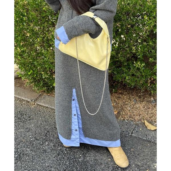 ロング スカート 「MAGASIN DE MODE Onjna」(セットアップ対応) アルパカタッチ シャツドッキングスカート レイヤード DTK