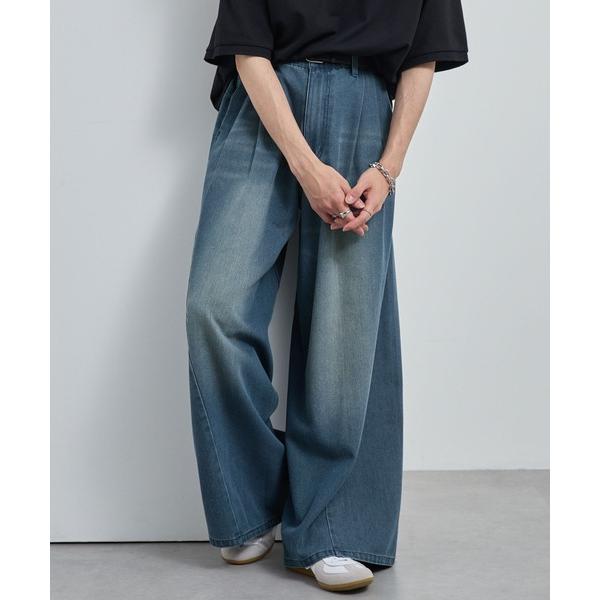 『タイムセール実施中』ZOZO問い合わせ番号:93454356ショップ:MONO-MART，モノマートブランド:MONO-MART，モノマート商品名:ヴィンテージライク2タック立体ワイドバギーデニムパンツカテゴリ:パンツ>デニムパンツ...