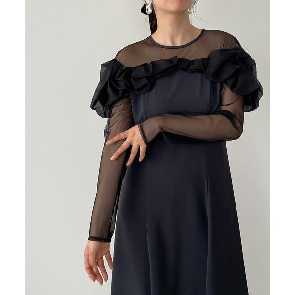 ドレス 「オケージョン対応」frills flare dress
