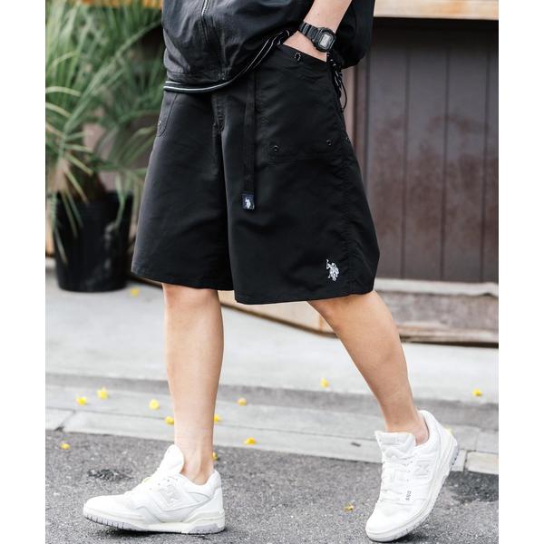パンツ U.S. POLO ASSN.  ユーエスポロアッスン 接触冷感 別注コラボ 水陸両用ワンポイントロゴ刺繍クライミングショートパンツ メンズ