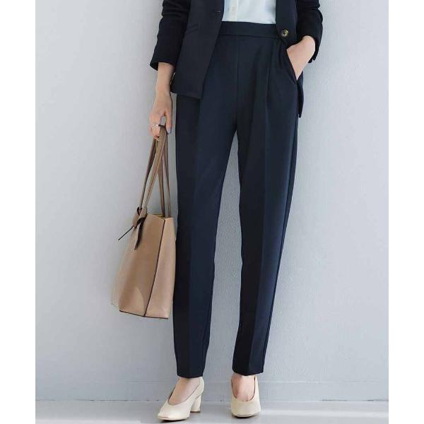 ZOZO問い合わせ番号:93584902ショップ:FELISSIMO，フェリシモブランド:IEDIT，イディット商品名:ＩＥＤＩＴ　花粉リリース＆ＵＶカットがうれしい　いつもキレイなネイビーが続く純紺素材のバレエフィット（Ｒ）パンツ〈ダーク...