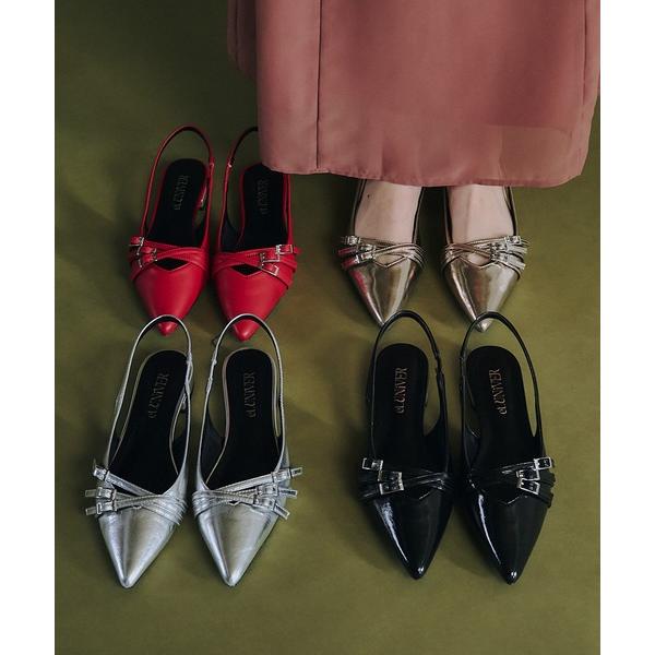 パンプス strap overlay pumps