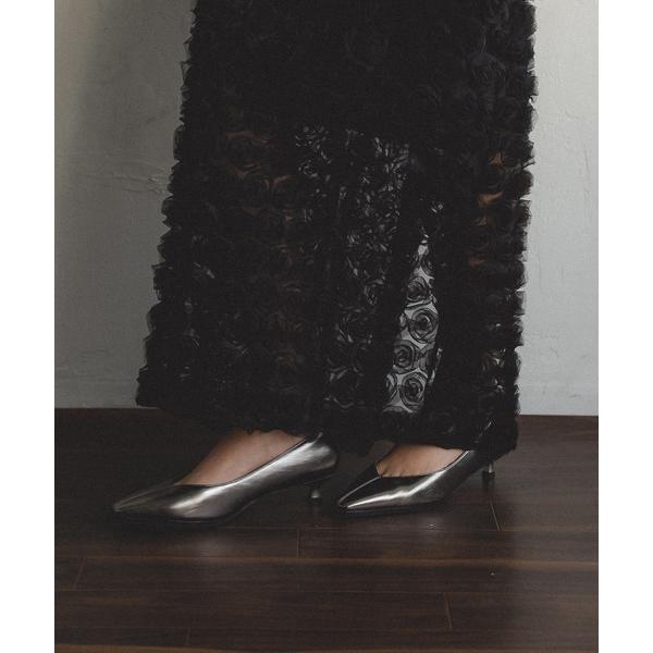 パンプス Sleek Metallic Pumps