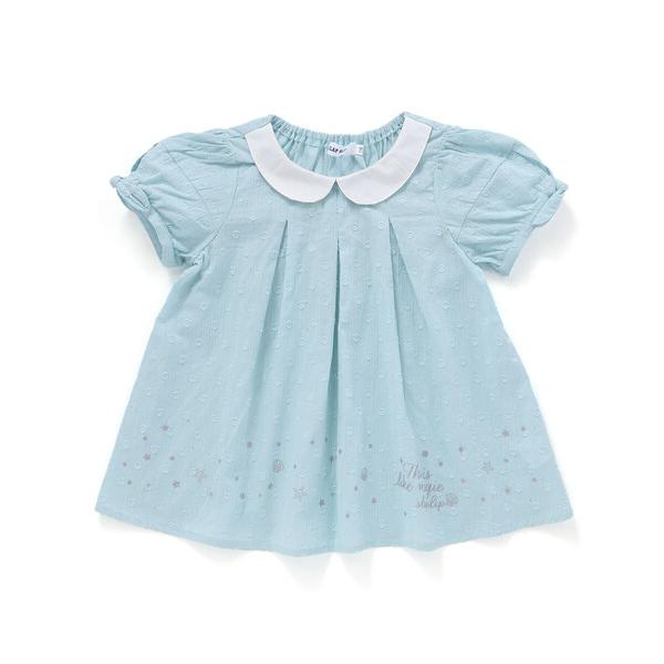 『タイムセール実施中』ZOZO問い合わせ番号:93621927ショップ:BEBE ONLINE STORE，ベベ オンラインストアブランド:SLAP SLIP，スラップスリップ商品名:【お揃い】襟付き袖リボンキラキラ裾プリントチュニック(8...