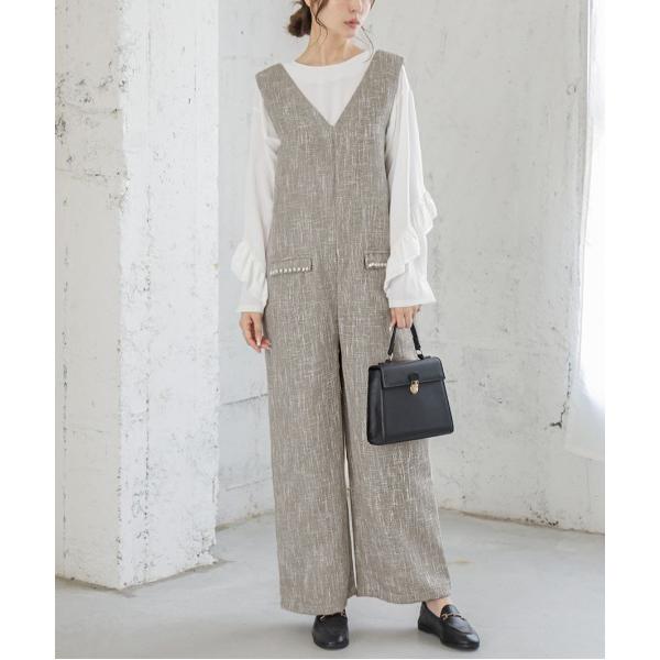 『セール実施中』参考価格：6，980円発売時期：2023年03月コンディション：C（やや使用感あり）使用感があり、やや気になる傷や汚れがあるアイテム股：毛玉後身頃：毛玉すそ周り：毛玉参考商品名：ツイード調サロペット参考品番：lssr210-...