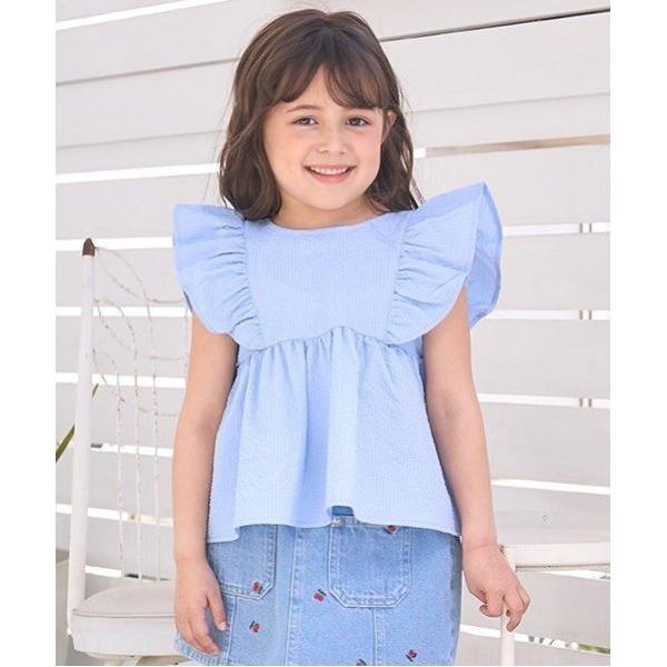 『セール実施中』ZOZO問い合わせ番号:93759305ショップ:petit main，プティマインブランド:Lycee mine，リセマイン，petit main，プティマイン商品名:【セットアップ可能】フリルペプラムブラウスカテゴリ:ト...