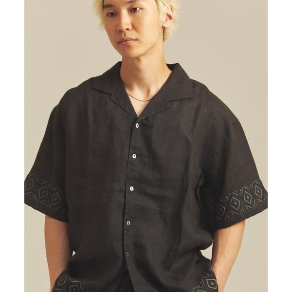 シャツ 半袖 BAYCANT リネン100% オープンカラーSSシャツ メンズ レディース