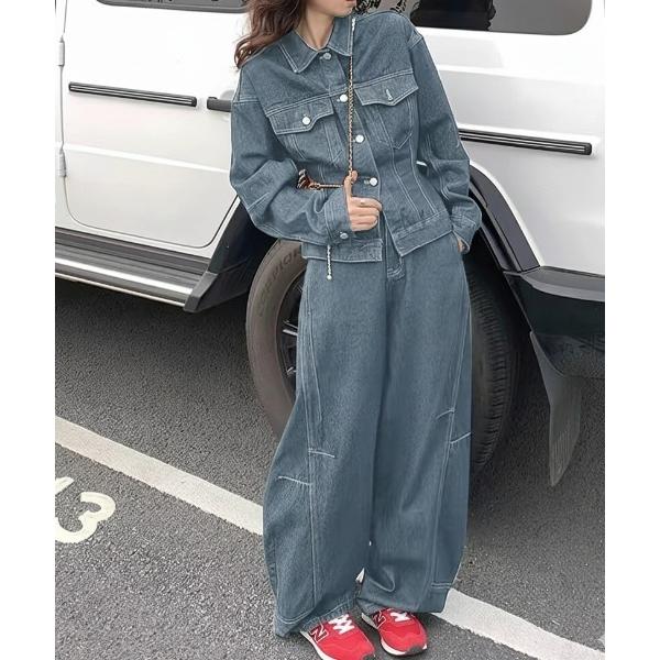 『タイムセール実施中』ZOZO問い合わせ番号:93760357ショップ:Ulysses，ユリシスブランド:FAVORITO，ファヴォリート商品名:《新色追加》【お気に入り数1万人突破!】シングルブレストポケット付きデニム2点セットアップカテ...