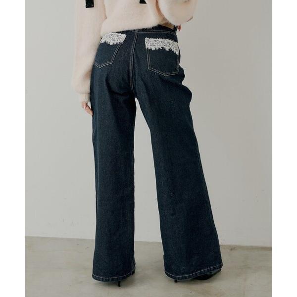 ZOZO問い合わせ番号:93795606ショップ:Chico，チコブランド:Chico，チコ商品名:ポケットレースワイドデニムカテゴリ:パンツ>デニムパンツブランド品番:CHZ1051403A0002素材:本体：綿100％ 皮革部分：...