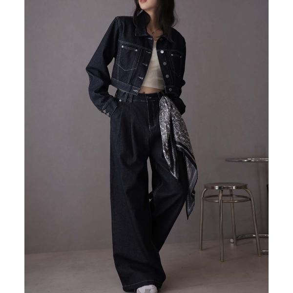 ZOZO問い合わせ番号:93829497ショップ:Ulysses，ユリシスブランド:Ulysses，ユリシス商品名:【セットアップ】デニムジャケット＆デニムパンツ スカーフ付きカテゴリ:ジャケット/アウター>セットアップブランド品番:...