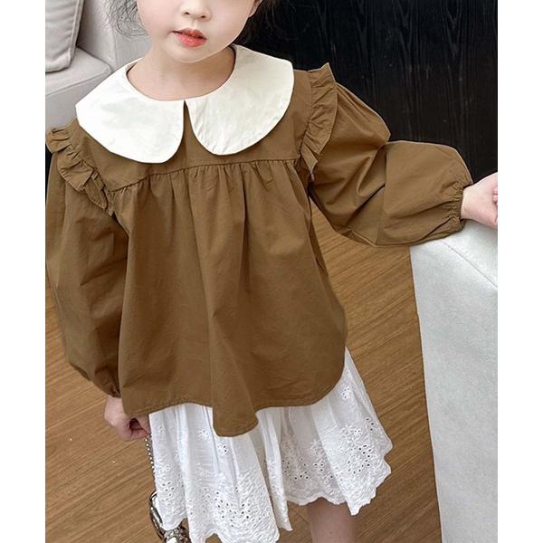 『タイムセール実施中』ZOZO問い合わせ番号:93829986ショップ:aimoha，アイモハブランド:aimoha，アイモハ商品名:【aimoha-KIDS-】バイカラービッグカラー ブラウスカテゴリ:トップス>シャツ/ブラウスブラ...