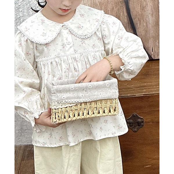 『タイムセール実施中』ZOZO問い合わせ番号:93829997ショップ:aimoha，アイモハブランド:aimoha，アイモハ商品名:【aimoha-KIDS-】小花柄ビッグカラーブラウスカテゴリ:トップス>シャツ/ブラウスブランド品...