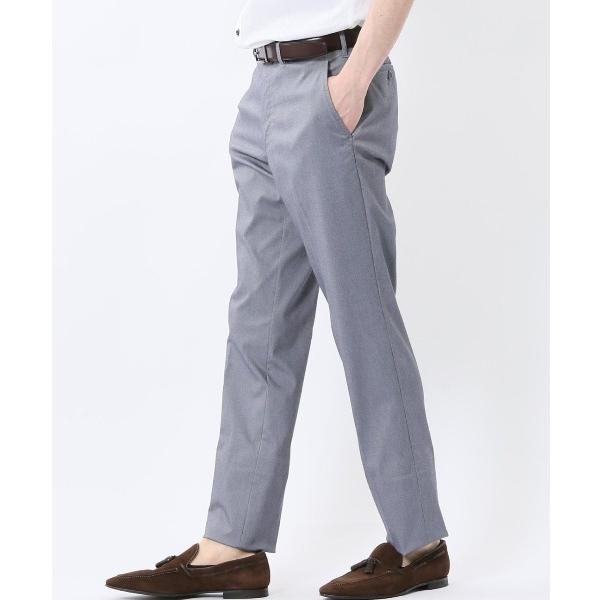スラックス スラックス メンズ ビジネス パンツ ストレッチ 接触冷感 吸汗速乾 ウォッシャブル レーヨン混 スリム ノータック テーパード メンズ