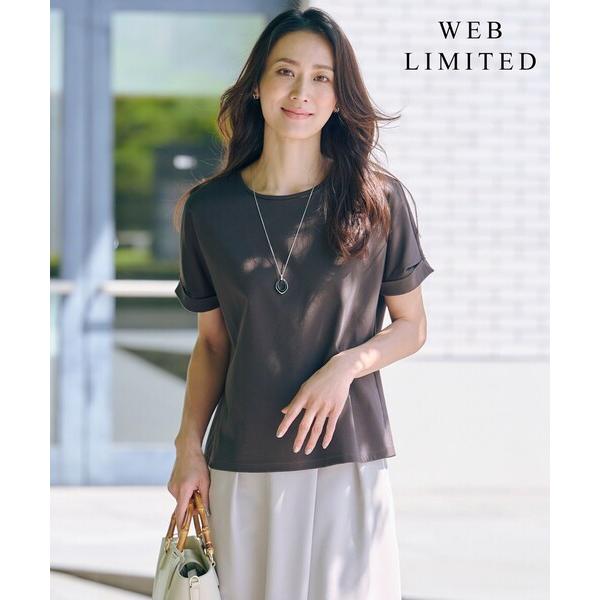 tシャツ 半袖 「WEB限定カラーあり・洗える」コットンスムース ハシゴレース カットソー レディース