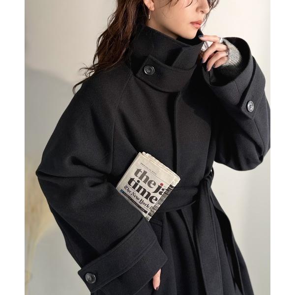 『タイムセール実施中』ZOZO問い合わせ番号:93898054ショップ:Classical Elf，クラシカルエルフブランド:classicalelf，クラシカルエルフ商品名:包み込まれる温かさ。衿2way比翼スタンドウール調ステンカラーコ...