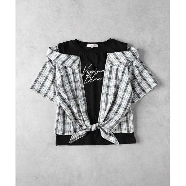 『タイムセール実施中』ZOZO問い合わせ番号:93962237ショップ:Right-on，ライトオンブランド:Right-on，ライトオン商品名:【VIVIAN BLUE】肩あきドッキングシャツカテゴリ:トップス>その他トップスブラン...