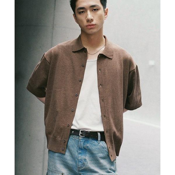 トップス T/C BASIC HALF SLEEVE KNIT SHIRT シャツT/C BASIC HALF SLEEVE KNIT SHIR | JChere日本Yahoo雅虎代購