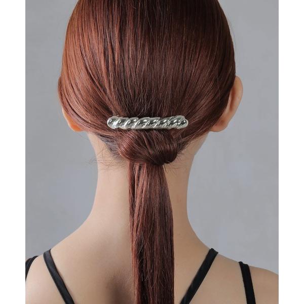 ヘアクリップ ツイストデザイン ボリューム  バレッタ
