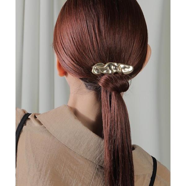 ヘアクリップ ニュアンス メタルマット バレッタ