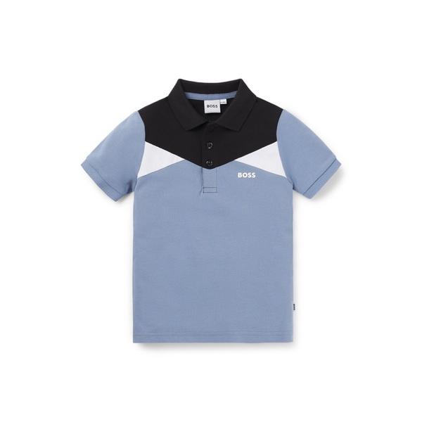 『タイムセール実施中』ZOZO問い合わせ番号:94028852ショップ:HUGO BOSS，ヒューゴボスブランド:BOSS，ボス，HUGO BOSS，ヒューゴボス商品名:キッズ カラーブロック ポロシャツ ストレッチコットンピケカテゴリ:ト...
