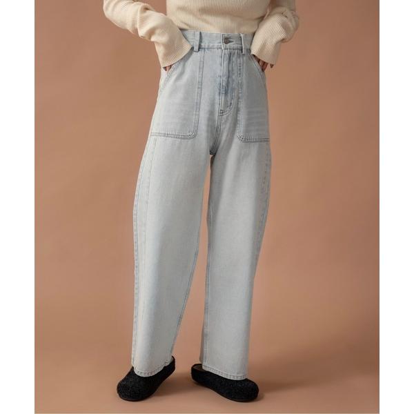 ジーンズ デニム デニムパンツ nuance wave lawgy patch denim / ニュアンスウェーブlawgyパッチデニム レディース