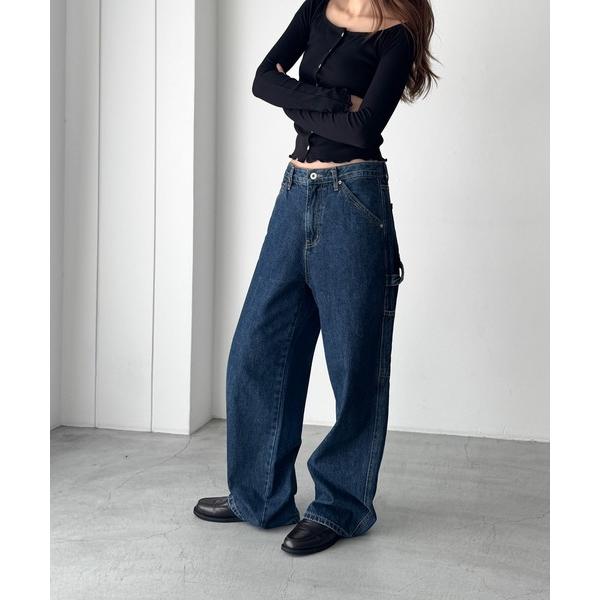 ZOZO問い合わせ番号:94062208ショップ:CANAL JEAN，キャナルジーンブランド:CANAL JEAN，キャナルジーン，El mar，エルマール商品名:El mar　ペインターデニムパンツカテゴリ:パンツ>デニムパンツブ...