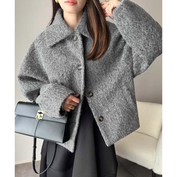 『タイムセール実施中』ZOZO問い合わせ番号:94097466ショップ:Classical Elf，クラシカルエルフブランド:classicalelf，クラシカルエルフ商品名:ベーシックアウターを、素材感で大人見えに◎リングシャギーショート...