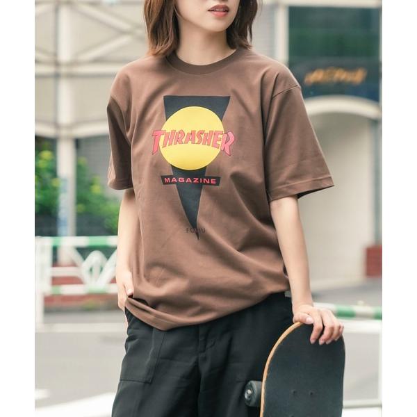 tシャツ FCKYU S/S T-SHIRTS THRASHERスラッシャーブランドロゴプリント半袖Tシャツ メンズ レディース