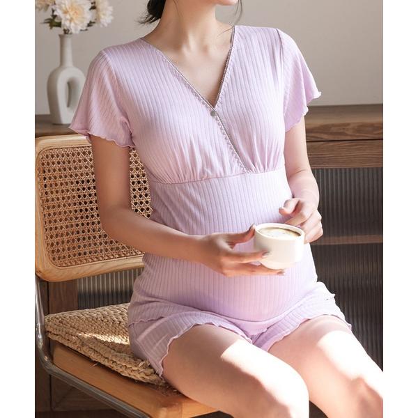 『セール実施中』ZOZO問い合わせ番号:94296291ショップ:aimoha，アイモハブランド:aimoha，アイモハ商品名:マタニティ半袖ルームウェアセットカテゴリ:ママ＆ベビー>マタニティウェア/グッズブランド品番:xiy609...