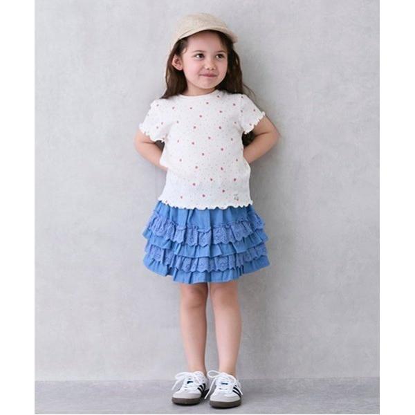 『セール実施中』ZOZO問い合わせ番号:94494950ショップ:petit main，プティマインブランド:petit main，プティマイン商品名:【リンク】レースフリルスカート(キッズ)カテゴリ:スカート>スカートブランド品番:...