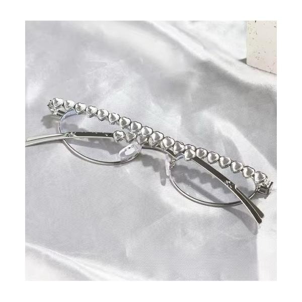 ZOZO問い合わせ番号:94562693ショップ:Mayree，メイリーブランド:Dormiir，ドルミール，Mayree，メイリー商品名:【Dormiir】サイドハートシルバーフレームメガネカテゴリ:ファッション雑貨>メガネブランド...