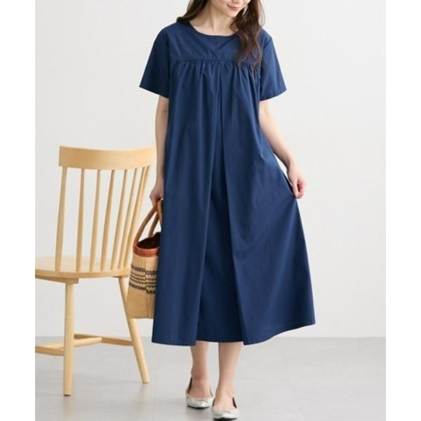 ZOZO問い合わせ番号:94756397ショップ:nissen，ニッセンブランド:QUNTSTYLE，キュントスタイル商品名:【マタニティウェア・授乳服】センタースリット授乳　半袖ギャザーワンピース(産前・産後）カテゴリ:ママ＆ベビー&gt...