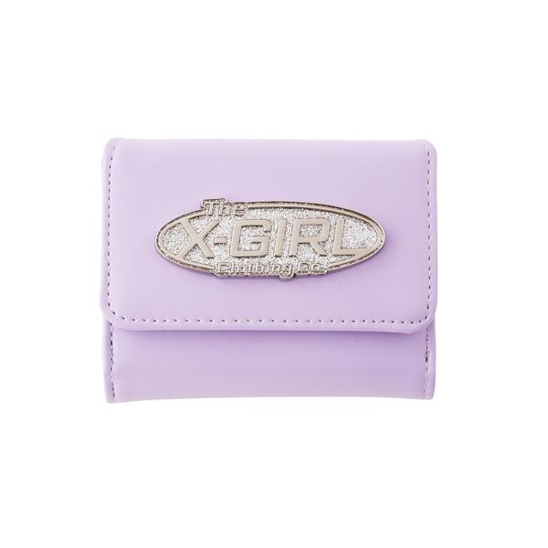 『タイムセール実施中』ZOZO問い合わせ番号:94787941ショップ:X-girl，エックスガールブランド:X-girl，エックスガール商品名:SILVER GLITTER OVAL LOGO BUCKLE MINI WALLETカテゴリ...