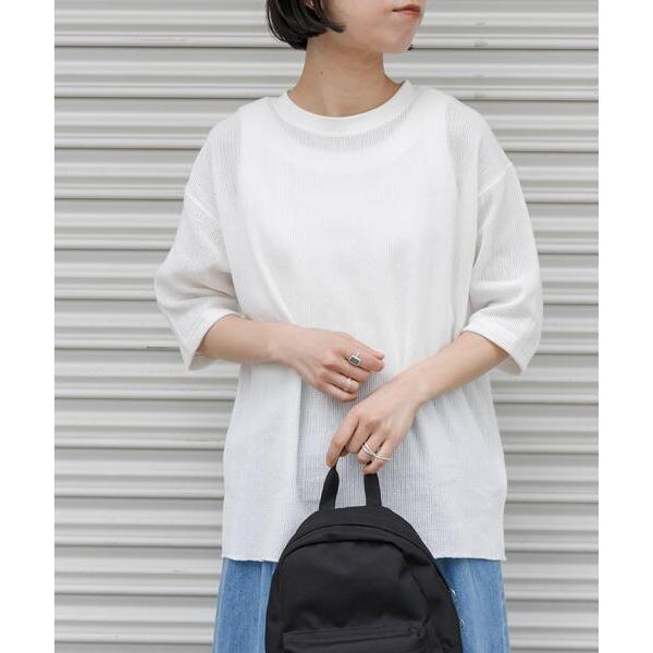 tシャツ FORK＆SPOON　メッシュ5分袖プルオーバー レディース