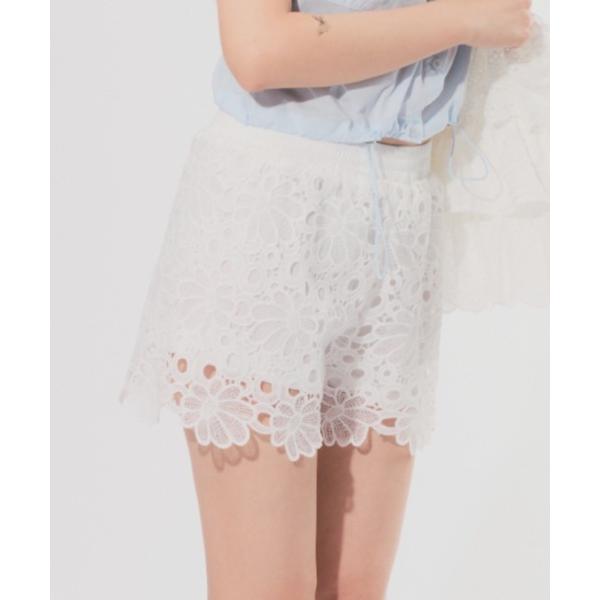 『セール実施中』ZOZO問い合わせ番号:94919749ショップ:WANT SLIP，ウォント スリップブランド:JilLA，ジルア，WANT SLIP，ウォント スリップ商品名:Flower Lace Short pants / フラワー...