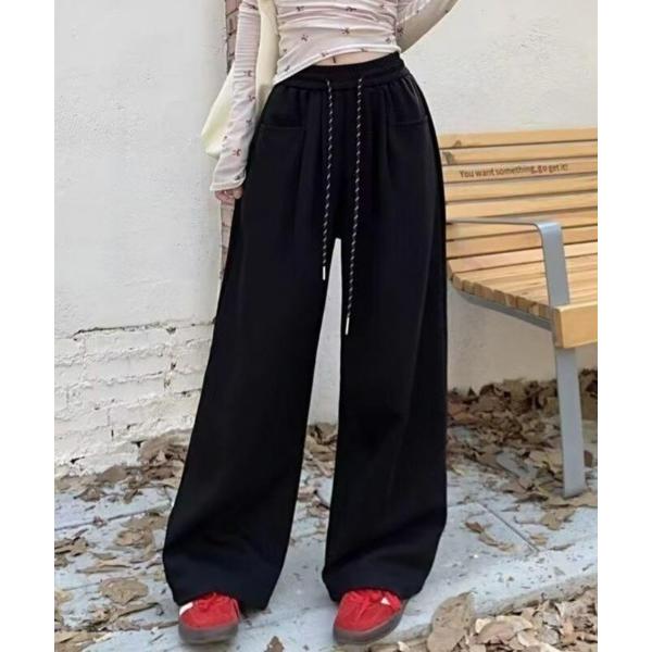 『タイムセール実施中』ZOZO問い合わせ番号:94989626ショップ:MONO-MART，モノマートブランド:NuNuNa，ヌヌナ商品名:【NuNuNa】《低身長向け》ドロストイージーワイドスウェットパンツカテゴリ:パンツ>スウェッ...