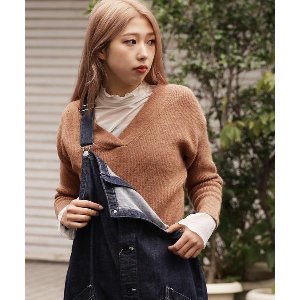 ニット セーター Vネックプルオーバー ニット 冬服 レディース