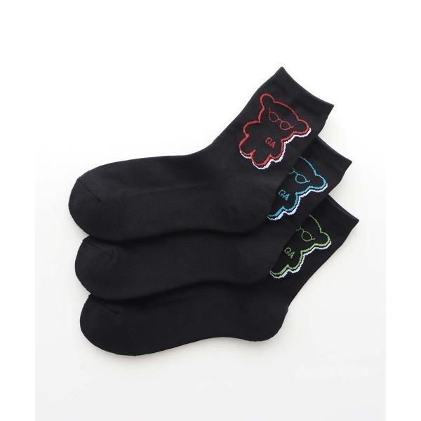 靴下 「3足セット」EMPORIO ARMANI 足底パイル マンガベア ミドルソックス 92342721 メンズ